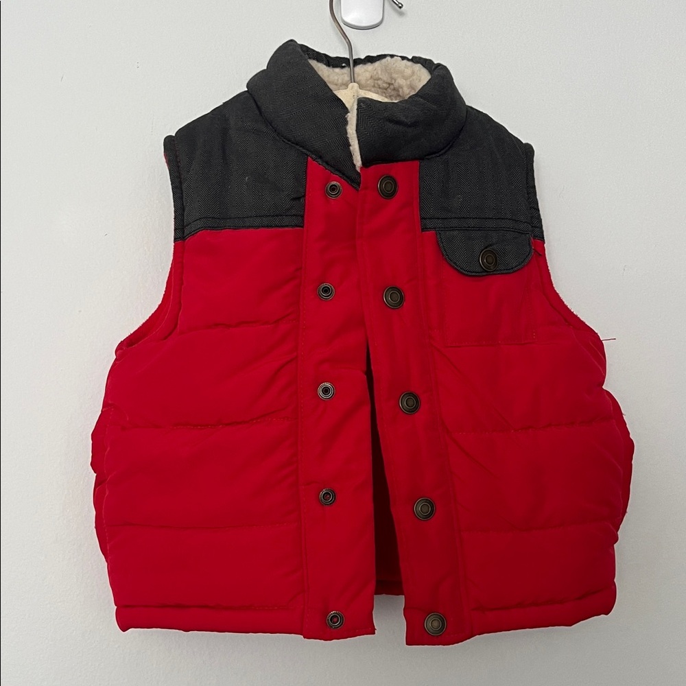 Carter's Red and Grey Kids‎ Puffer Vest
